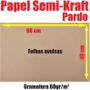 Imagem de 01 kg Papel Pardo Semi Kraft folhas avulsas grandes (68cmx49cm) Gram. 60gr/m2 p/ embalagem