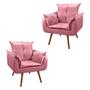 Imagem de 02 Cadeiras Opala Decorativa Área de Lazer Quarto Rosa