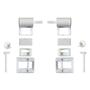 Imagem de 02 Conjuntos de Fixação Branco p/ Assento Soft Close Branco Astra  SC/Kit Br1