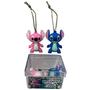 Imagem de 02 Enfeites Árvore Natal 3d - Boneco Stitch Azul E Boneca Angel Rosa - Decoração Natalina - Disney