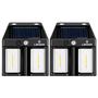 Imagem de 02 Luminária Parede Solar Externa Luz Led Arandela Solar Sensor Movimento Prova D'Água