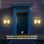 Imagem de 02 Luminária Parede Solar Externa Luz Led Arandela Solar Sensor Movimento Prova D'Água