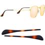 Imagem de 02 Par Ponteira Compatível com Óculos Ray Ban Rb Ponta Haste Perna Aviador Sol peça reposição solar lente Conserto Armação Masculina Feminina Grau
