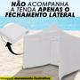 Imagem de 02 Paredes de Fechamento em Nylon Branca 3x1.85 Metros Para Tenda Gazebo
