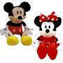 Imagem de 02 Pelúcias Mickey Mouse e Minnie Vermelha 45cm
