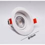 Imagem de 02 Spot Dicroica Direcional Led 7w Redondo Branco 3 Cores de Luz 110v