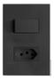Imagem de 03 Conjunto Interruptor Simples + Tomada 20a 4x2 Recta Preto