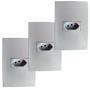 03 Conjuntos Tomadas Simples 20A 4x2 Recta Branco Gloss Blux Imagem de 03 Conjuntos Tomadas Simples 20A 4x2 Recta Branco Gloss Blux