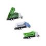 Imagem de 03 miniaturas caminhões lixo com fricção caminhão de entulho