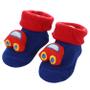 Imagem de 03 pares Meia Infantil Bebê Pantufa Antiderrapante 3D Menino