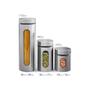 Imagem de 03 Potes De Vidro Alimentos Grãos 635Ml / 940Ml / 1750Ml