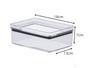 Imagem de 03 Potes Herméticos Porta Frios Empilháveis Multiuso Transparente 770ml