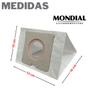 Imagem de 03 Saco Aspirador de Pó Mondial Next AP12 Refil Descartável Compatível Alta Filtragem Resistente