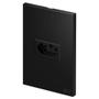 Imagem de 03 Tomadas Simples 10 A 4x2 Blux Recta Black Fosco Santin