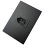Imagem de 03 Tomadas Simples 10 A 4x2 Blux Recta Black Fosco Santin