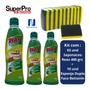 Imagem de 03 Un Saponaceo Reax 400g Lima + 10 Esponja Dupla Face Betta