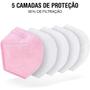 Imagem de 03 Unidades de Máscaras Kn95 Rosa WWDoll para Proteção com C