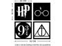 Imagem de 04 Quadro Decorativo Enfeite Harry Potter Preto Vazados