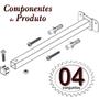 Imagem de 04 SUPORTES REFLETOR BASE RETA BRAÇO 100 cm 4 Cjts