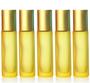 Imagem de 05 Frascos 10 Ml Roll-On Vidro Fosco Cor Amarelo Dourado