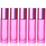 Imagem de 05 Frascos 10 Ml Roll-On Vidro Fosco Cor Rosa