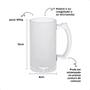 Imagem de 06 Canecas Vidro Jateada 475ml Chopp Pronta Para Sublimação