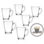 Imagem de 06 xicaras de vidro lisa 70ml  para café cafezinho chá Capuccino