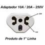 Imagem de 08 X Adaptador Tomada Bob Love 10/20A saída 2pinos produto que recebe diversos tipos de tomada