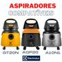 Imagem de 09 Sacos para Aspirador De Pó Electrolux Descartável Acqua Power AQP20 Refil Compatível bocal de encaixe 45 mm