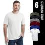 Imagem de 1 Camiseta Masculina ALGODÃO Slim Fit Básica Camisa Academia Corrida Casual 68