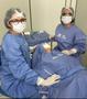 Imagem de 1 Combo Paramentação Cirurgia Odontologica tecido 1 Campo Paciente 2 Capotes Cirúrgico ( Aventais ).