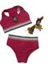 Imagem de 1 Conjunto lingerie infantil menina,top costa nadador,microfibra