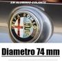 Imagem de 1 Emblema Adesivo Alfa Romeo 74Mm Aluminio Capô Porta Amala
