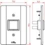 Imagem de 1 Int Bipolar Parl 10A 250V C/Pl Mill Mec