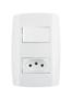 Imagem de 1 Interruptor Ilumi Simples 10A 250V + 1 Tomada 10A (80200)