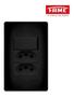 Imagem de 1 Interruptor Simples e 2 Tomadas Pretas 20A/250V - Fame