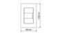 Imagem de 1 Interruptor Simples e 2 Tomadas Pretas 20A/250V - Fame