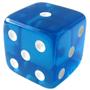 Imagem de 1 Jogo De Dado 26mm 2,6cm Azul Translúcido Euclides Jordão EJ Games