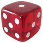 Imagem de 1 Jogo De Dado 26mm (2,6cm) Vermelho Translúcido - EJ Games