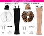 Imagem de 1 Kit Roupa Barbie Vestido + Cachecol + Touca + Acessórios