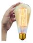Imagem de 1 Lâmpada Filamento Carbono Bulbo St64 Vintage Retro Edison