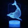 Imagem de (1) Lâmpada LED 3D Dolphin Night Light, mesa iluminada para