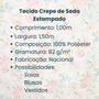 Imagem de 1 Metro Tecido Crepe de Seda Estampado Exclusivo 1,00x1,50m
