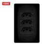 Imagem de 1 Tomada Tripla 20A + 1 Interruptor Triplo Habitat Black - Fame