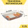 Imagem de 1 Travessa Retangular 2,2 L Vidro Medio Forno AirFryer Freezer