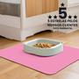 Imagem de 1 UN Base para Pote de Ração Pet: Reutilizável, Absorvente e Ecológico - tamanho M 70x50cm - Rosa