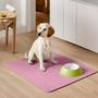 Imagem de 1 UN Base para Pote de Ração Pet: Reutilizável, Absorvente e Ecológico - tamanho M 70x50cm - Rosa