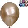 Imagem de 10 Balão Bexiga Cromado, Balões 9 Polegadas Pacote De 10 Unds, Balão Metalizado Brilhante