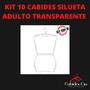 Imagem de 10 Cabides Silhueta Adulto Transparente