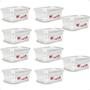 Imagem de 10 Caixa Retangular Gourmet C/ Travas Transparente 750ml